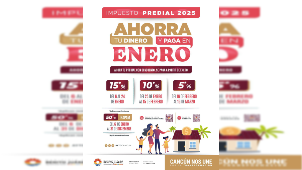 Invita Gobierno de BJ a cumplir con pago de predial 2025 en enero ...