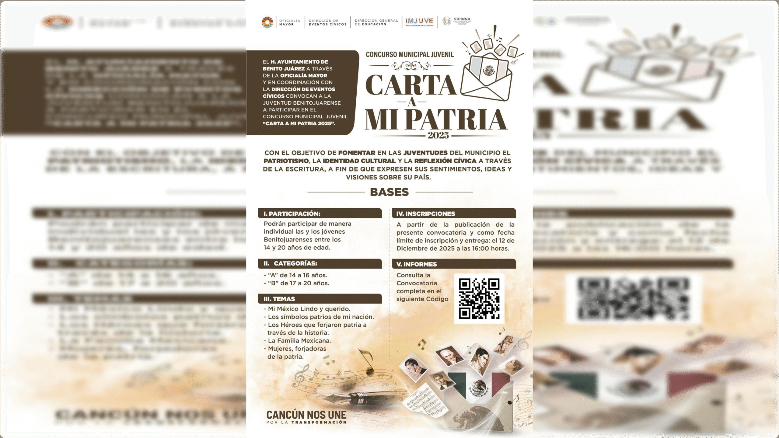 Gobierno de BJ invita al concurso municipal juvenil “Carta a mi patria ...